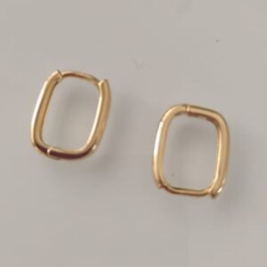 Brinco argola retangular