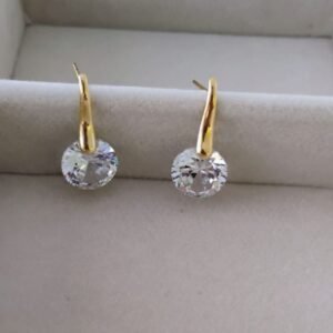 Brinco zircônia pendurado ponto de luz