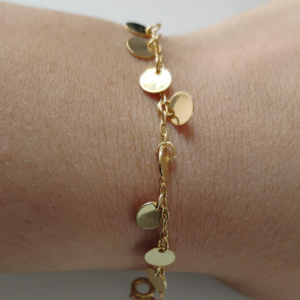 Pulseira medalha redonda